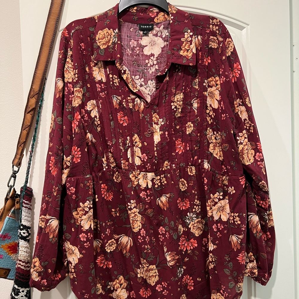 Torrid Floral Blouse